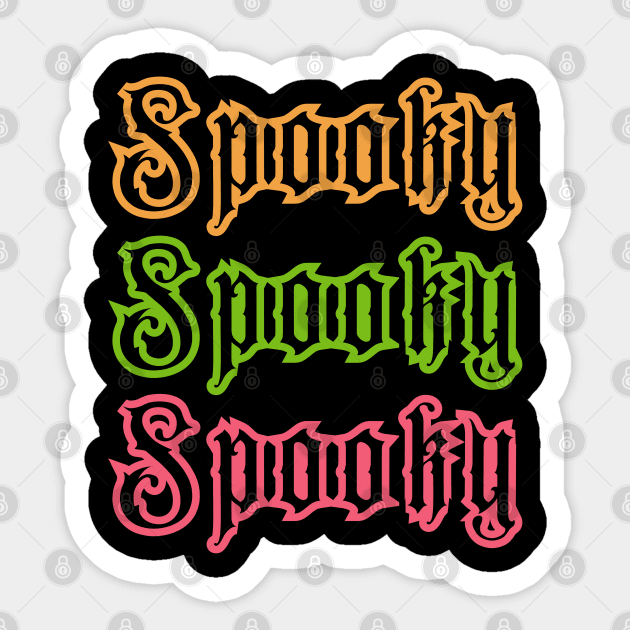 Halloween Is Spooky, Spooky, Spooky In Cute Pastel Style Sticker by SwagOMart